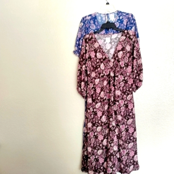 GAP Maternity lot of 2 floral maxi dresses sz S - Picture 1 of 13